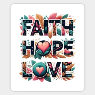 Faith Hope Love Magnet